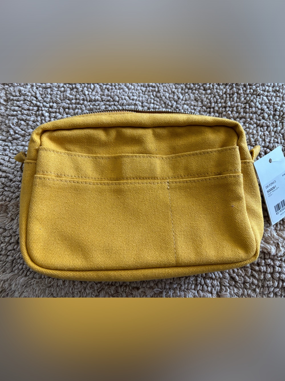Delfonics Yellow Utility Pouch - Compact Cotton Storage - Picture 2 of 5